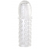 Прозрачная закрытая гелевая насадка - 13,5 см. - Toyfa Basic - в Вологде купить с доставкой