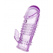 Фиолетовая насадка с коготком и шипами - 13 см. - Toyfa Basic - в Вологде купить с доставкой