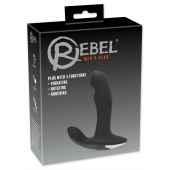 Черный вибромассажер простаты с функцией римминга Plug with Perineum Stimulator - 16,6 см. - Orion - в Вологде купить с доставкой