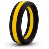 Черно-желтое силиконовое эрекционное кольцо Silicone Go Pro Cock Ring - Blush Novelties - в Вологде купить с доставкой