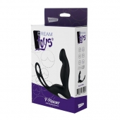 Черный вибромассажер простаты P-PLEASER W ERECTION ENHANCE - Dream Toys - в Вологде купить с доставкой