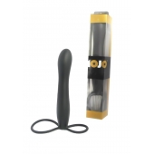 Черная насадка на пенис для двойной стимуляции Mojo BlackJack - 15 см. - Seven Creations - в Вологде купить с доставкой