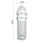 Закрытая прозрачная насадка Crystal sleeve - 14,2 см. - Erowoman-Eroman - в Вологде купить с доставкой