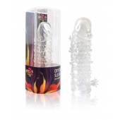 Закрытая прозрачная рельефная насадка Crystal sleeve - 13 см. - Erowoman-Eroman - в Вологде купить с доставкой
