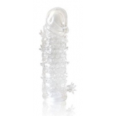 Закрытая прозрачная рельефная насадка Crystal sleeve - 13 см. - Erowoman-Eroman - в Вологде купить с доставкой