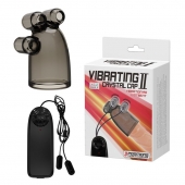 Дымчатая насадка-мастурбатор с вибрацией Vibrating Crystal Cap II - Baile - в Вологде купить с доставкой