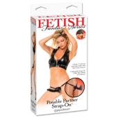 Черный податливый страпон Posable Partner Strap-On - 17,8 см. - Pipedream - купить с доставкой в Вологде