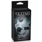 Черный кляп с дырочками Breathable Ball Gag - Pipedream - купить с доставкой в Вологде