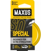 Презервативы с точками и рёбрами в железном кейсе MAXUS Special - 3 шт. - Maxus - купить с доставкой в Вологде