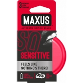Ультратонкие презервативы в железном кейсе MAXUS Sensitive - 3 шт. - Maxus - купить с доставкой в Вологде