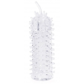 Закрытая рельефная насадка Crystal sleeve с усиками - 12 см. - Erowoman-Eroman - в Вологде купить с доставкой