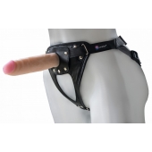 Черный пояс-трусики с насадкой  Soft-Принц  - 17 см. - LOVETOY (А-Полимер) - купить с доставкой в Вологде