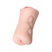 Телесный двусторонний мастурбатор Rich Fruit - вагина и анус - ToyFa - в Вологде купить с доставкой