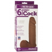 Насадка-мулат для трусиков Vac-U-Lock 6  ULTRASKYN Cock - 17,3 см. - Doc Johnson - купить с доставкой в Вологде