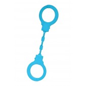 Голубые силиконовые наручники A-Toys без ключа - A-toys - купить с доставкой в Вологде