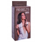 Коричневые кожаные наручники Maya - Rebelts - купить с доставкой в Вологде
