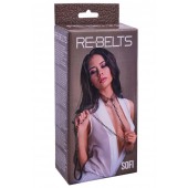 Коричневый поводок и чокер с кольцом Sofi - Rebelts - купить с доставкой в Вологде