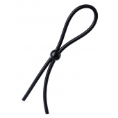 Черное лассо на пенис с одной бусиной - A-toys - в Вологде купить с доставкой