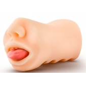 Телесный мастурбатор-ротик с язычком Oral Anne - Blush Novelties - в Вологде купить с доставкой