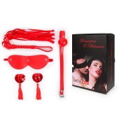 Пикантный набор БДСМ из 4 предметов в красном цвете - Notabu - купить с доставкой в Вологде