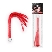 Красная плеть с рукоятью в оплетке - 28 см. - Notabu - купить с доставкой в Вологде