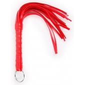 Красная плеть с рукоятью в оплетке - 28 см. - Notabu - купить с доставкой в Вологде