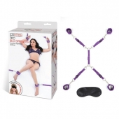 Фиолетовый набор фиксаций на кровати Classic Bedspreader - Lux Fetish - купить с доставкой в Вологде