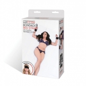 Чёрные манжеты для фиксации на кровати Bondage Bed Strap - Lux Fetish - купить с доставкой в Вологде