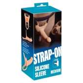 Силиконовый полый страпон на ремнях Silicone Strap-on - 16 см. - Orion - купить с доставкой в Вологде