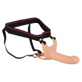 Силиконовый полый страпон на ремнях Silicone Strap-on - 16 см. - Orion - купить с доставкой в Вологде