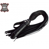 Черная плеть  Ковбой  с ручкой-фаллосом - 55 см. - Sitabella - купить с доставкой в Вологде