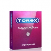 Презервативы Torex  Сладкая любовь  с ароматом клубники - 3 шт. - Torex - купить с доставкой в Вологде