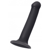 Черный фаллос на присоске Silicone Bendable Dildo M - 18 см. - Strap-on-me - купить с доставкой в Вологде