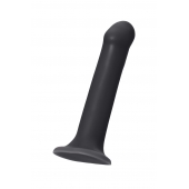 Черный фаллос на присоске Silicone Bendable Dildo L - 19 см. - Strap-on-me - купить с доставкой в Вологде