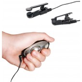 Черные электрические зажимы для сосков Shock Therapy Nipple Clamps - Pipedream - купить с доставкой в Вологде