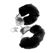 Металлические наручники Furry Love Cuffs с черным мехом - Pipedream - купить с доставкой в Вологде