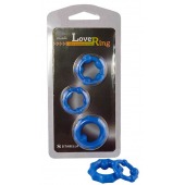 Набор из 3 синих рельефных эрекционных колец - Sitabella - в Вологде купить с доставкой