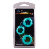 Набор из 3 бирюзовых рельефных эрекционных колец - Sitabella - в Вологде купить с доставкой