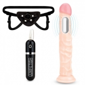 Регулируемые трусики с вибрирующей насадкой - 21 см. - Lux Fetish - купить с доставкой в Вологде