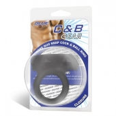 Черное двойное силиконовое кольцо С B GEAR - BlueLine - в Вологде купить с доставкой