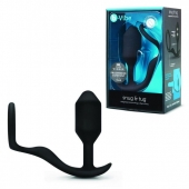 Черное эрекционное кольцо с анальным плагом Snug   Tug - b-Vibe - в Вологде купить с доставкой