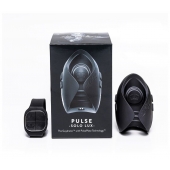 Темно-серый инновационный мужской осциллятор PULSE SOLO LUX с пультом ДУ - Hot Octopuss - в Вологде купить с доставкой