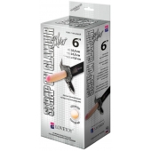 Пояс-трусики с насадкой Glamour Silver - 15,5 см. - LOVETOY (А-Полимер) - купить с доставкой в Вологде