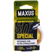 Презервативы с точками и рёбрами в пластиковом кейсе MAXUS Special - 3 шт. - Maxus - купить с доставкой в Вологде