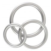 Набор из 3 эрекционных колец под металл Metallic Silicone Cock Ring Set - Orion - в Вологде купить с доставкой