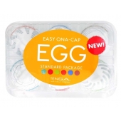 Набор из 6 мастурбаторов Tenga EGG Easy Beat с различным рельефом - Tenga - в Вологде купить с доставкой