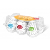 Набор из 6 мастурбаторов Tenga EGG Easy Beat с различным рельефом - Tenga - в Вологде купить с доставкой