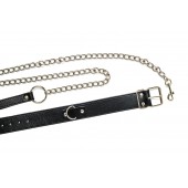 Черный ошейник с поводком Wild - Lola Games - купить с доставкой в Вологде