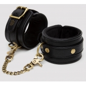 Черные оковы на ноги Bound to You Faux Leather Ankle Cuffs - Fifty Shades of Grey - купить с доставкой в Вологде