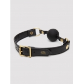 Черный кляп-шар Bound to You Faux Leather Ball Gag - Fifty Shades of Grey - купить с доставкой в Вологде